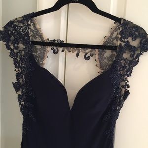 La Femme Prom Dress Navy